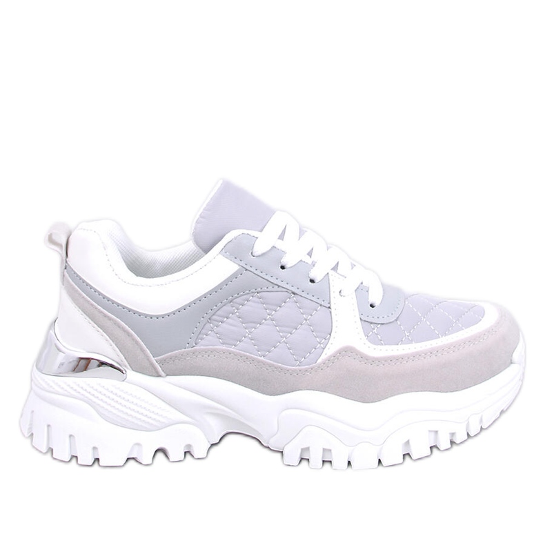 Ortega Graue Turnschuhe mit Keilabsatz violett