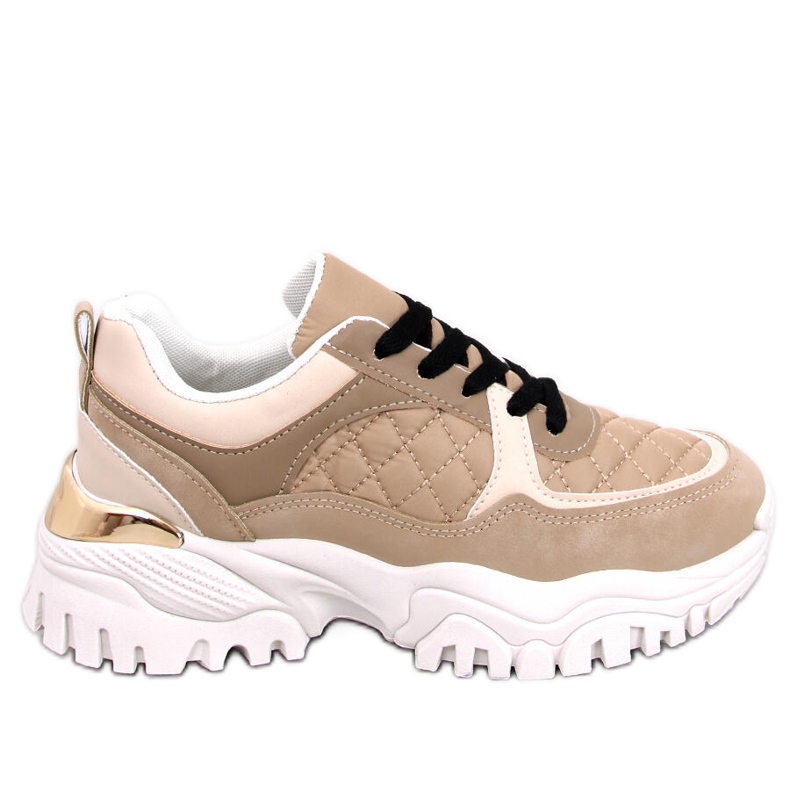 Ortega Sneaker mit Keilabsatz in Khaki beige