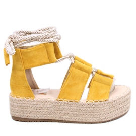 BM Rivera Gelbe Espadrille-Sandalen