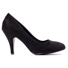 Klassische Pumps aus schwarzem Wildleder von Shelovet