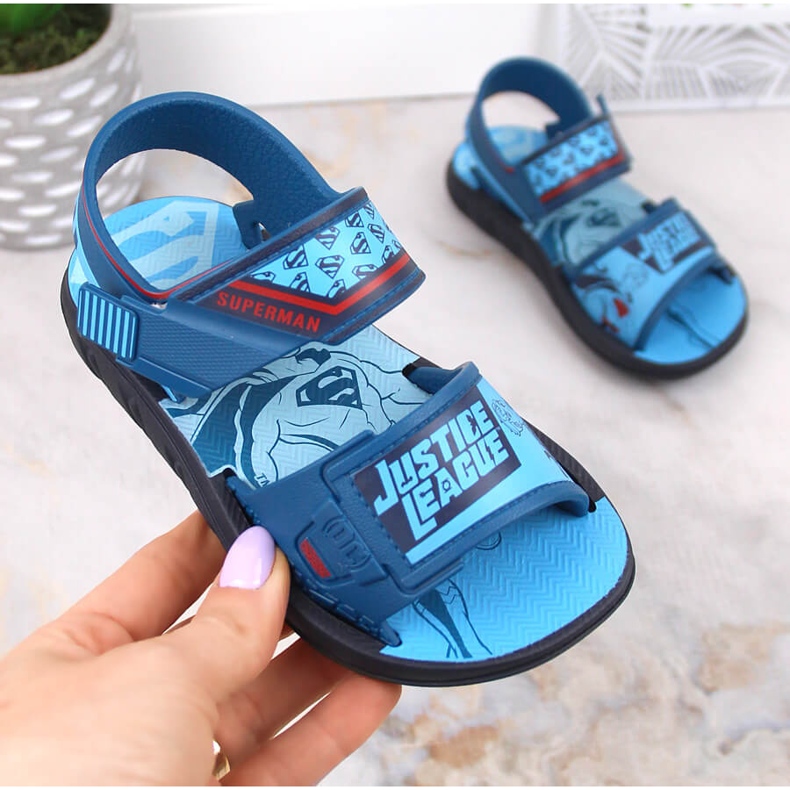 Bequeme Sandalen für Jungen duften blau Superman Zaxy JJ385009