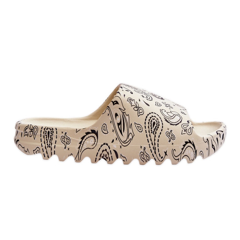 PS1 Modische Damenhausschuhe auf massivem Plateau in beige Lorette