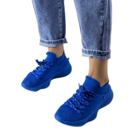 Blaue Stoffsneaker