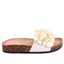 BM Korkpantoffeln mit Brice Beige Blumen