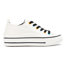 Damenturnschuhe auf der Plattform Shelovet weiß