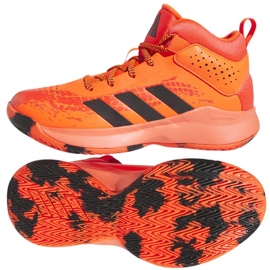 Basketballschuhe adidas Cross Em Up 5 K Wide Jr HQ8494 orange orangen und rottöne