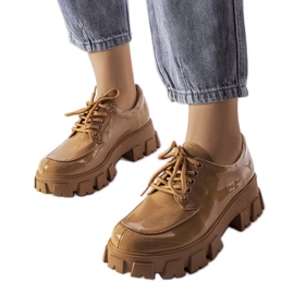 Beccadelli braune Lacklederschuhe