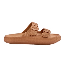 Leichte Schaumstoff-Hausschuhe für Damen Braun Cleve