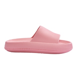 Modische leichte Flip-Flops auf einer massiven Sohle Pink Rebel rosa