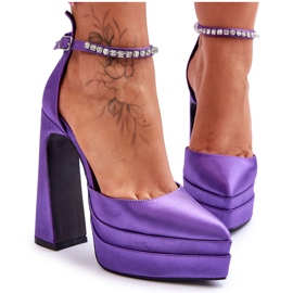 Modische Pumps mit Absatz Lila Santoro violett