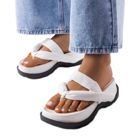 PA1 Weiße Plateausandalen von Lachapelle