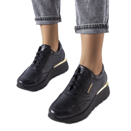 Sneakers Karino aus schwarzem Leder