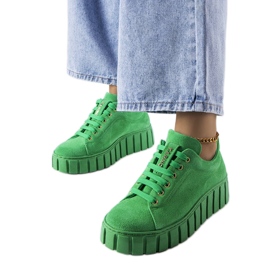 Karino grüne Wildlederschuhe