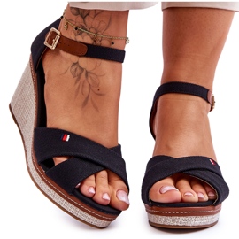 Keilsandalen für Damen Schwarz Veenus