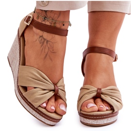 Keilsandalen für Damen Beige Daphne