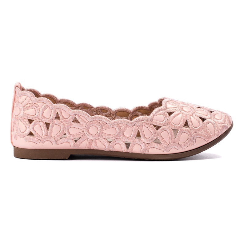 W. Potocki Potocki rosa durchbrochene Ballerinas für Mädchen