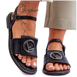 Klassische Damensandalen S.Barski KV-2775-45 Schwarz