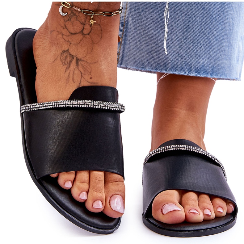 Elegante Flat Heels Schwarz Termen