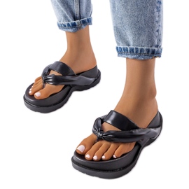 BM Schwarze Plateausandalen von Lachapelle