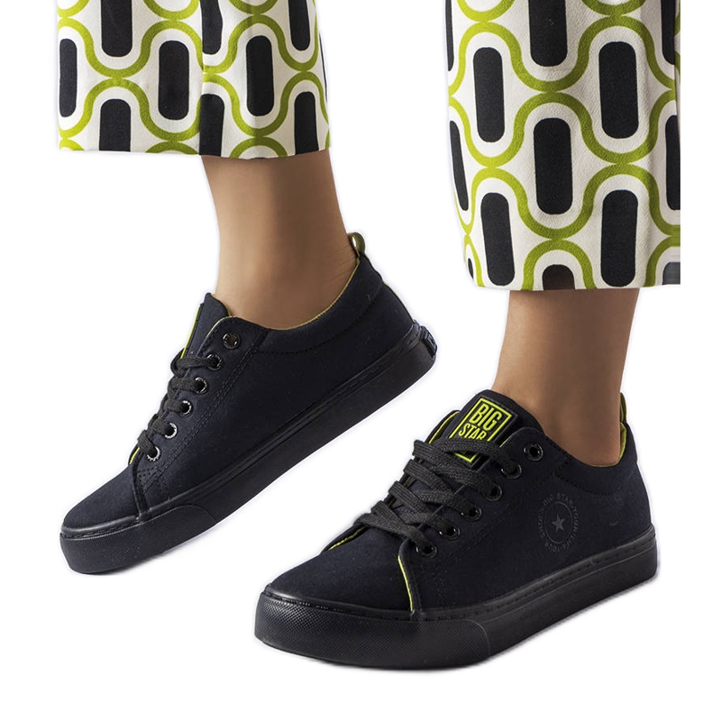 Big Star LL274247 Sneaker aus schwarzem Stoff