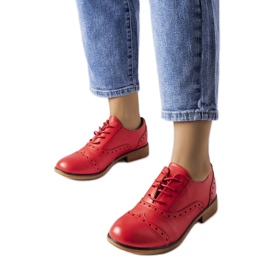 Beige Brogues LS5379 Taupe rot