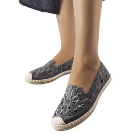 Graue, durchbrochene Espadrilles von Lamarre