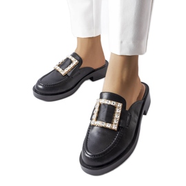 Schwarze Flip-Flops mit integrierter Zehenpartie von Columbus