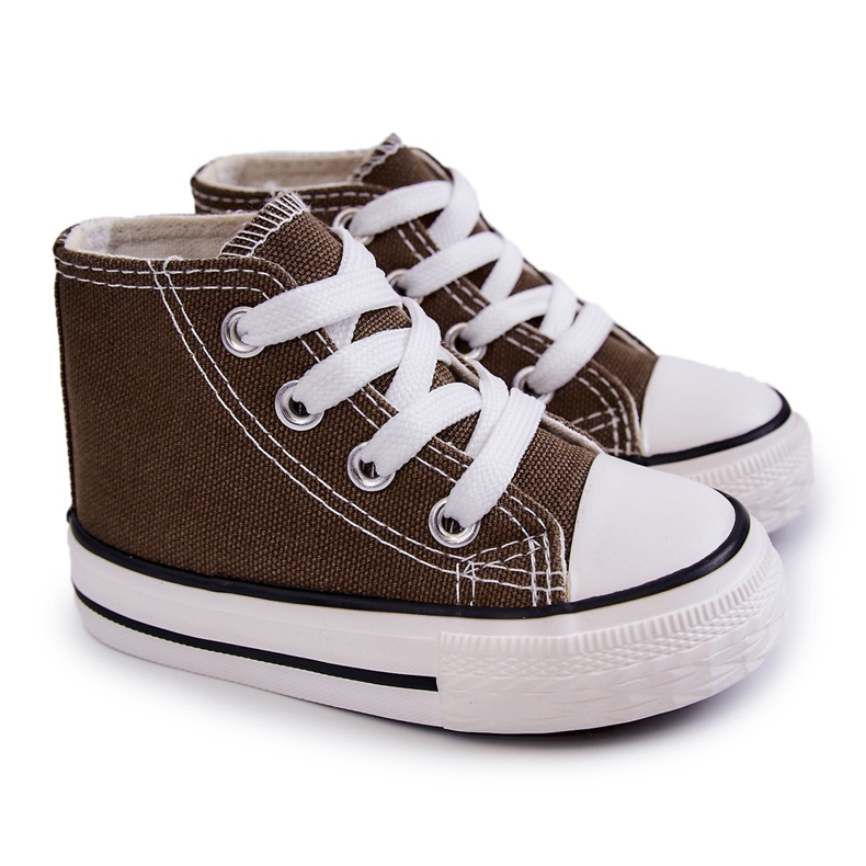 High Green-Khaki-Turnschuhe für Kinder grün