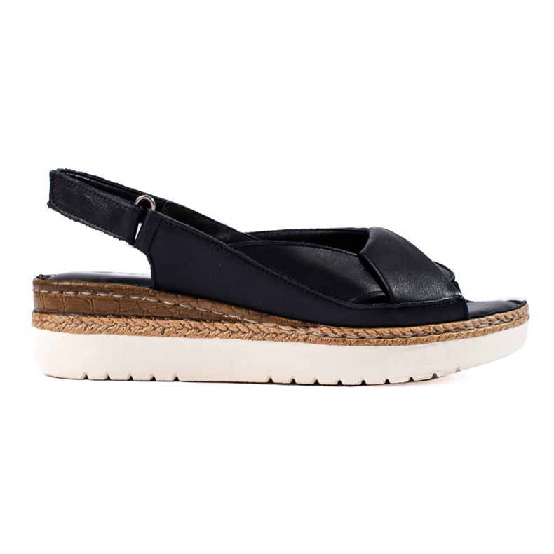 W. Potocki Damen-Sandalen mit niedrigem Keilabsatz Potocki schwarz