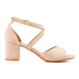 W. Potocki Beige Wildledersandalen von Potocki