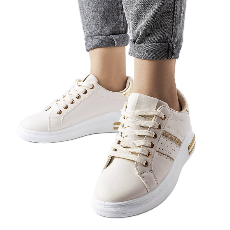 Beige Plateausneaker von Lanoie