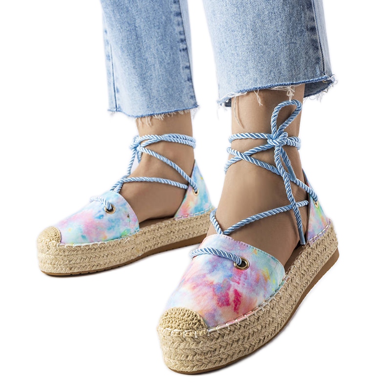 Blaue Plateau-Espadrilles von Duffet