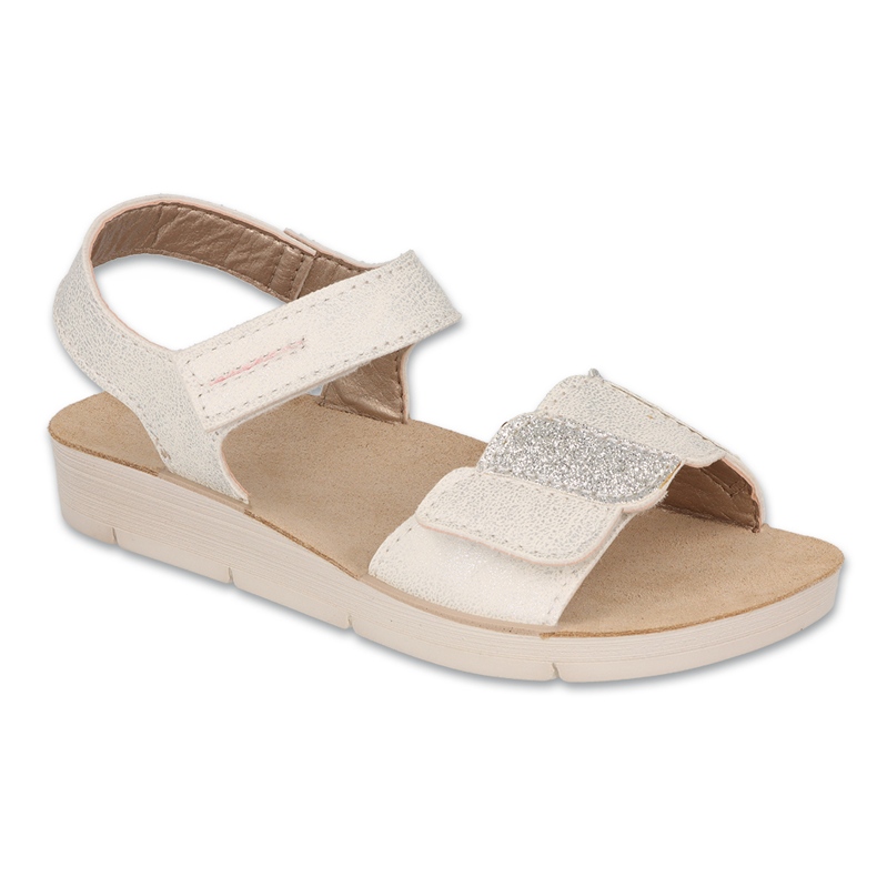 Befado Kindersandalen mit Ledereinsatz 068Y005 Beige-Silber