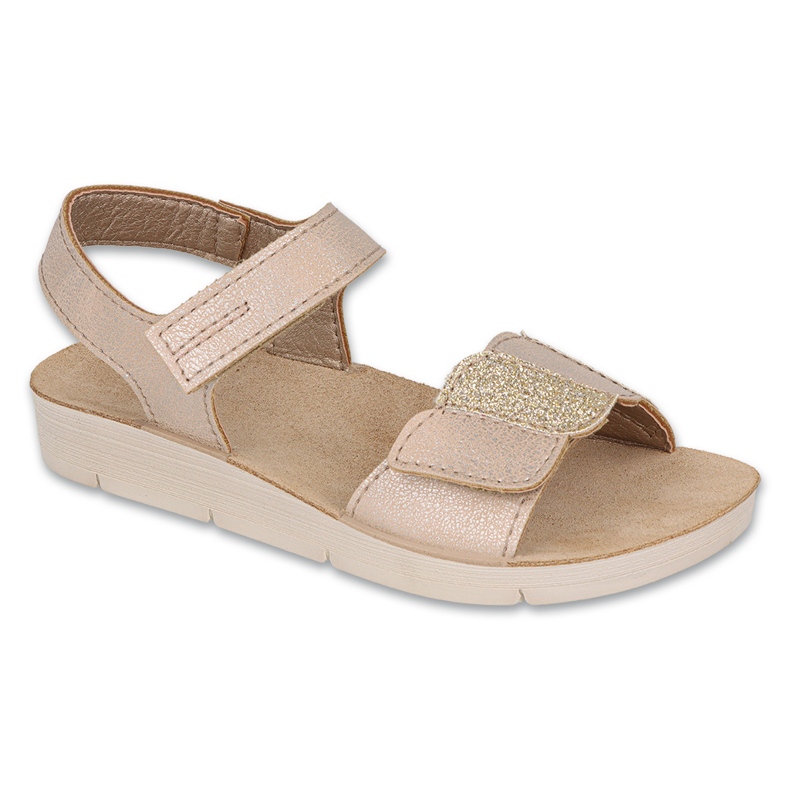 Befado Kindersandalen Ledereinsatz 068Y006 Beige-Gold