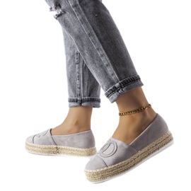 Graue Plateau-Espadrilles von Beaudry