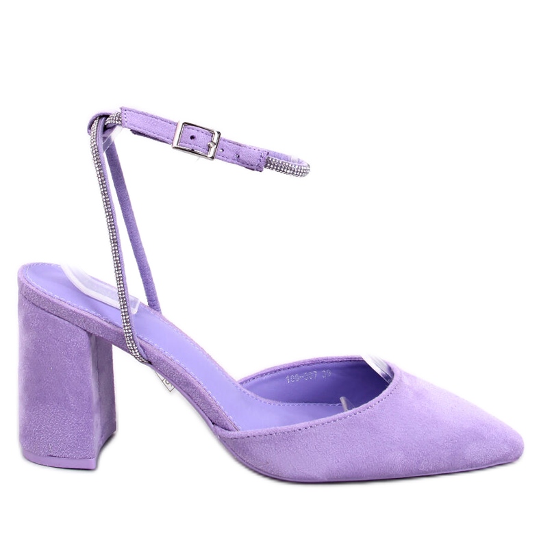 Pumps mit offenem Absatz von Esten Purple violett