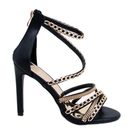 Chester Sandalen mit schwarzem Kettenabsatz