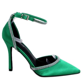 High Heel Pumps mit Zirkonia Conway Green grün