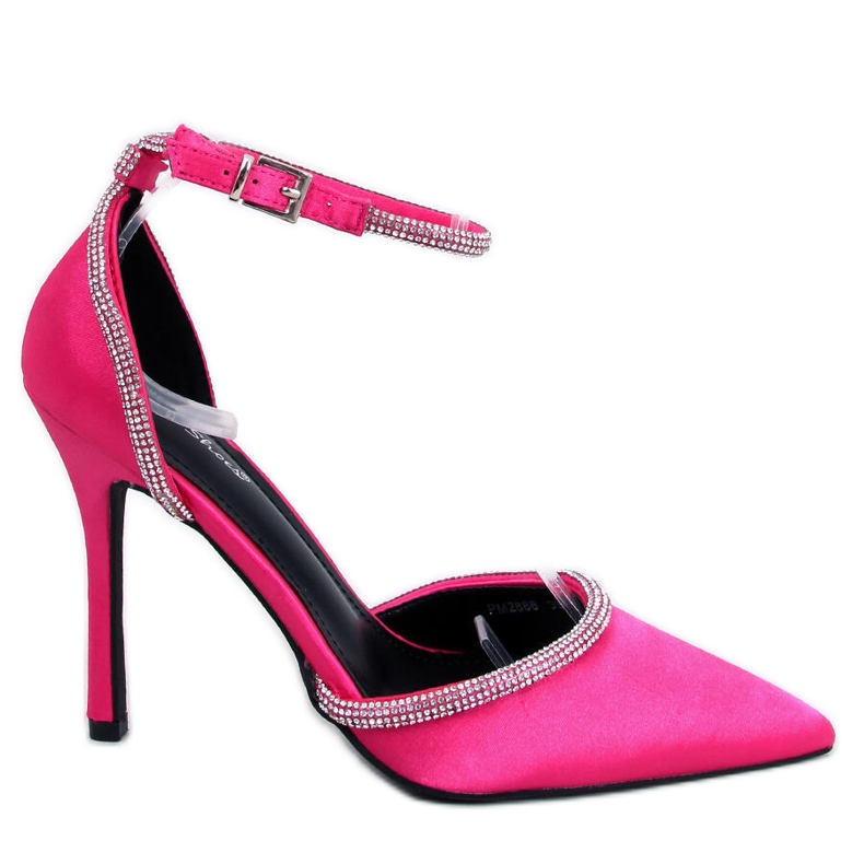High Heel Pumps mit Zirkonen Conway Fuchsia rosa