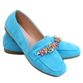 Davitian Blue Cubic Zirkonia Loafer blau