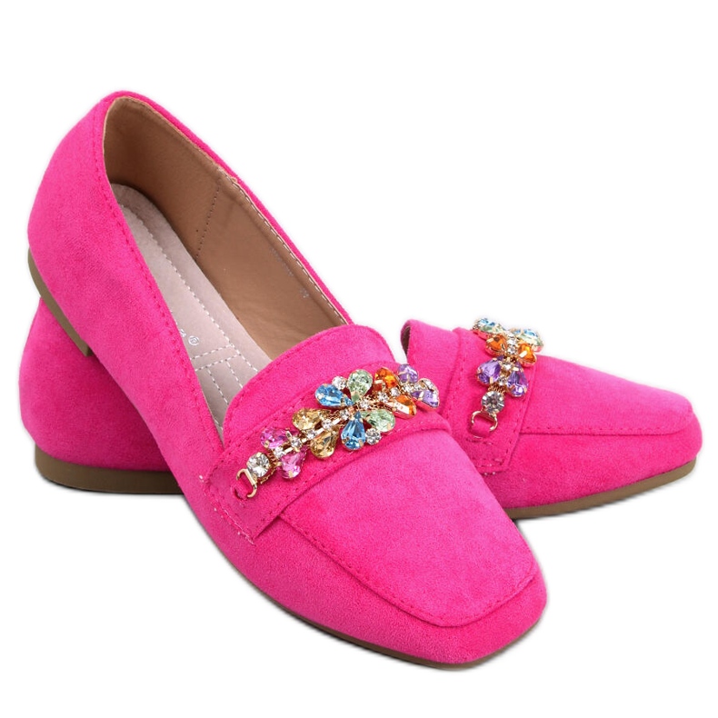 Davitian Strass Loafer Fuchsie rosa