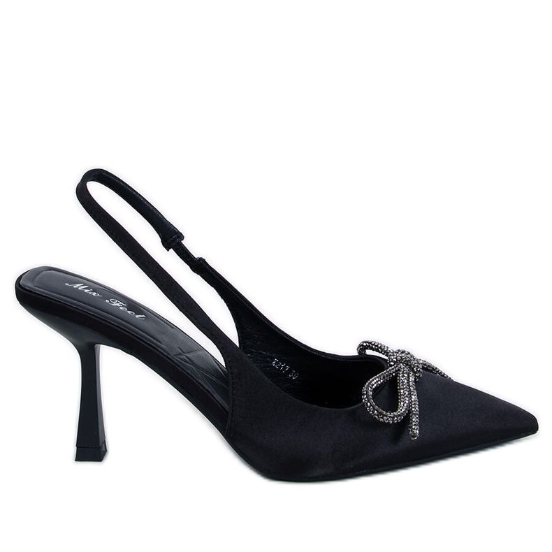 Hannah Schwarze Pumps mit offenem Absatz