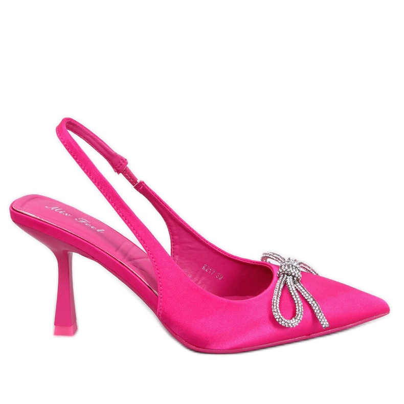 Hannah Fuchsia Pumps mit offenem Absatz rosa