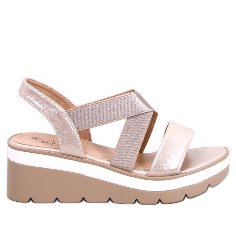 Sethi Gold-Keilsandalen golden