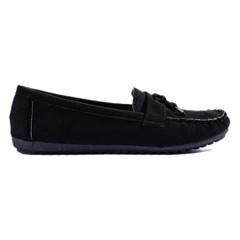 Schwarze Wildleder-Loafer für Damen von Shelovet