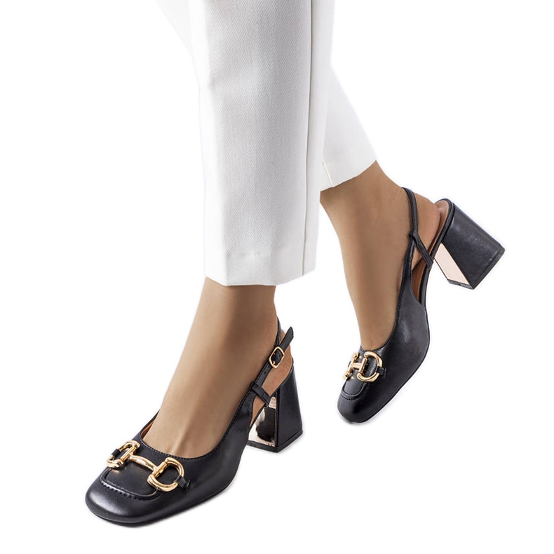 Schwarze High-Heel-Sandalen von Parrish