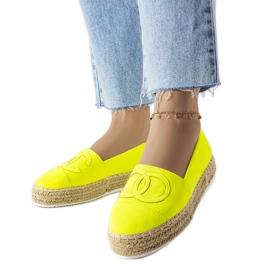 Neonfarbene Plateau-Espadrilles von Southfield gelb