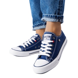 Marineblaue klassische Sneakers Big Star T274021403