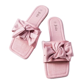 Rosa elegante Schleifenpantoffeln von Thériault