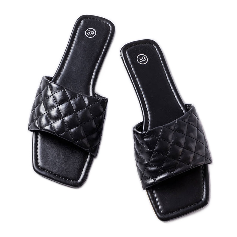 Schwarze elegante Flip-Flops mit Steppung von Labrie